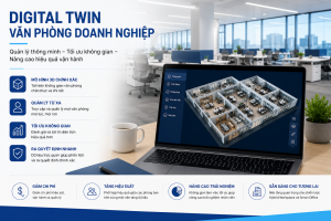 digital twin văn phòng doanh nghiệp tối